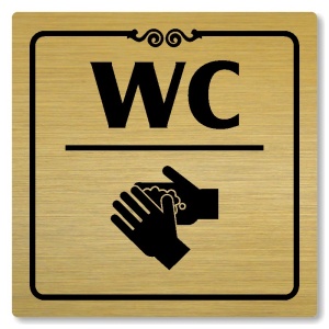 WC, 118x118mm, zlatá, Texas